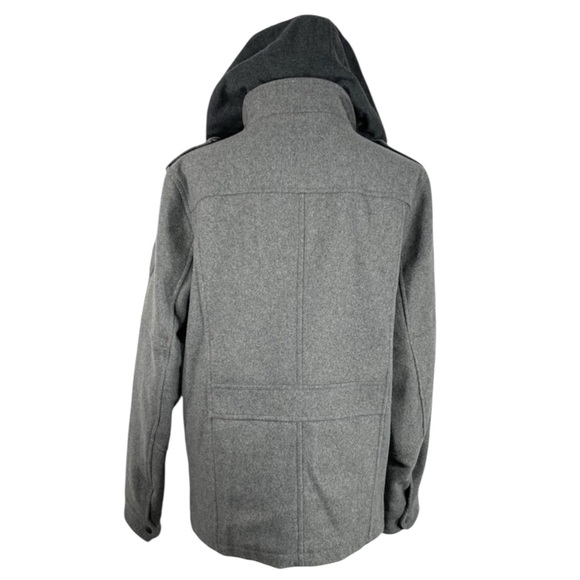 LEVI’s Heavyweight Wool Blend Hooded Trucker Field Jacket in Gray Size Large - Picture 3 of 14